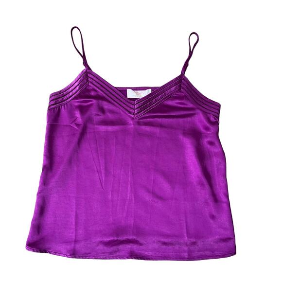 Boho 72 Boutique Purple Satin Spaghetti Strap Tank Top Women Size Small | 10H-4 - Picture 3 of 7